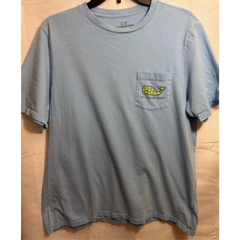Men's Vineyard Vines Blue Baseball Whale Short Sleeve Classic Tee M Preppy
